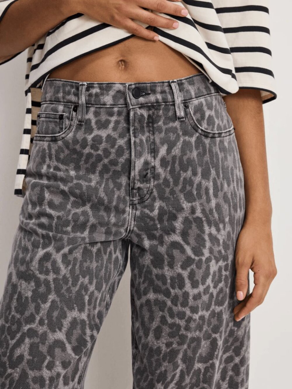 Leopard Barrel Jeans